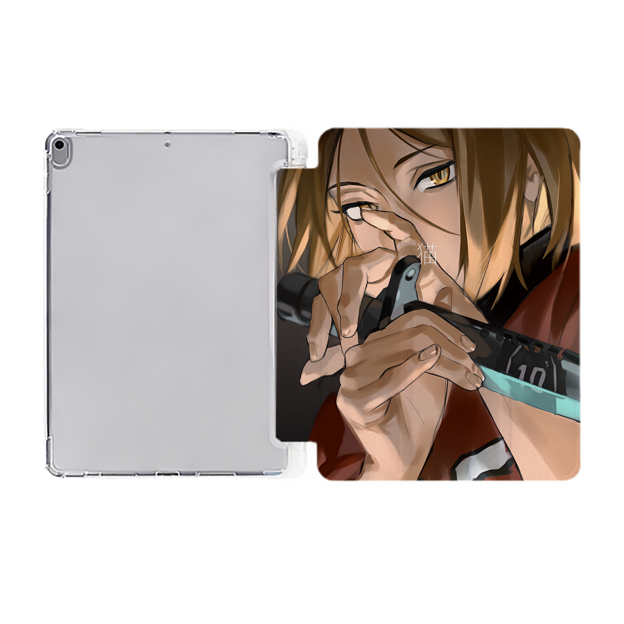 （画像用） ハイキュー!! Haikyu!! IPad ケース ペン収納付き 三つ折りスタンド PUレザー×シリコン 対応機種9.5/10.5/10.9インチ